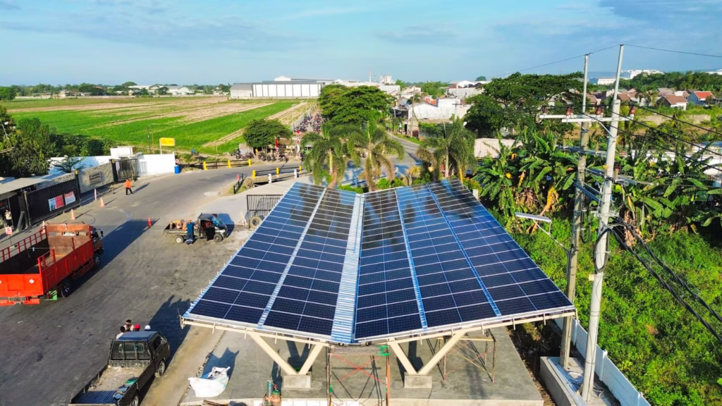 sistem plts solar carport sebagai infrastruktur ev charging