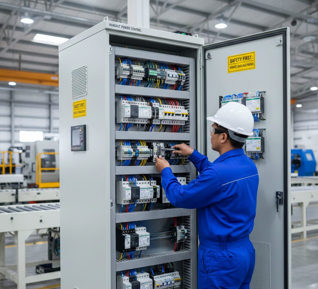 upgrade mccb pabrik untuk mengurangi risiko overload panel di rungkut