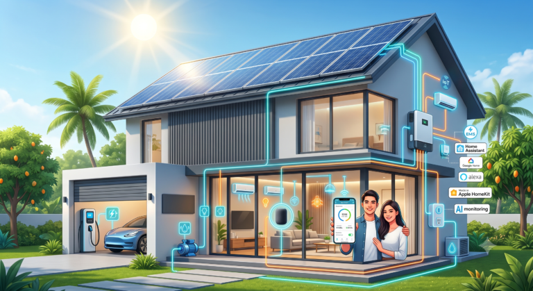 Sistem Integrasi PLTS Smart Home & Panel Surya